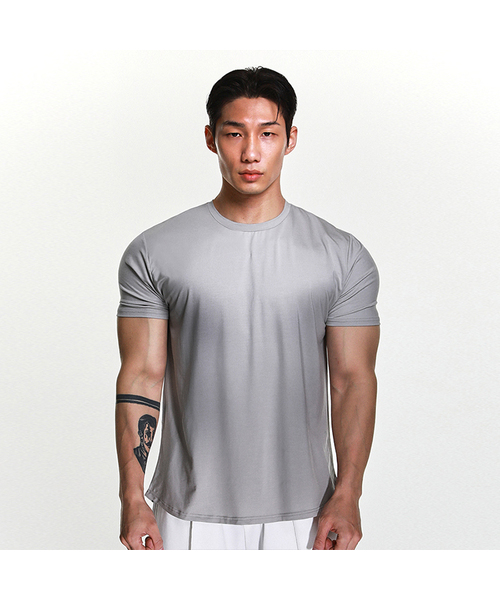 RVD(アールブイディー)の「トラベルウェアシルケットマッスルフィット半袖Tシャツ(グレー)(Tシャツ/カットソー・メンズ・その他・LARGE/X-LARGE/2XL)」の1枚目の写真