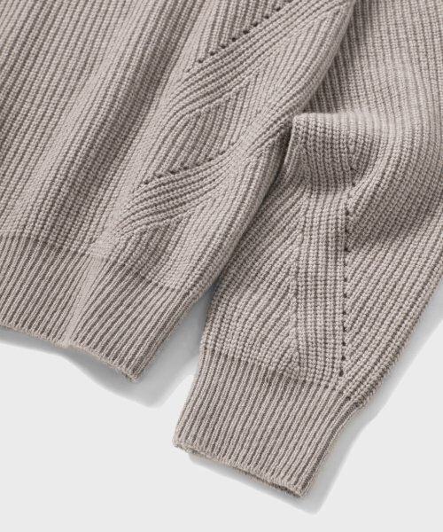 NONBLANK（ノンブランク）の「ルーズフィットハーフジップカラーニット_LIGHT MOCHA（ニット/セーター・メンズ・その他・MEDIUM/LARGE/X-LARGE）」の4枚目の写真
