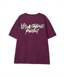 マルチペイズリーグラフィティロゴ半袖Tシャツワイン
