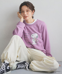 スヌーピー」に該当するニット/セーター（前面プリント）ファッション