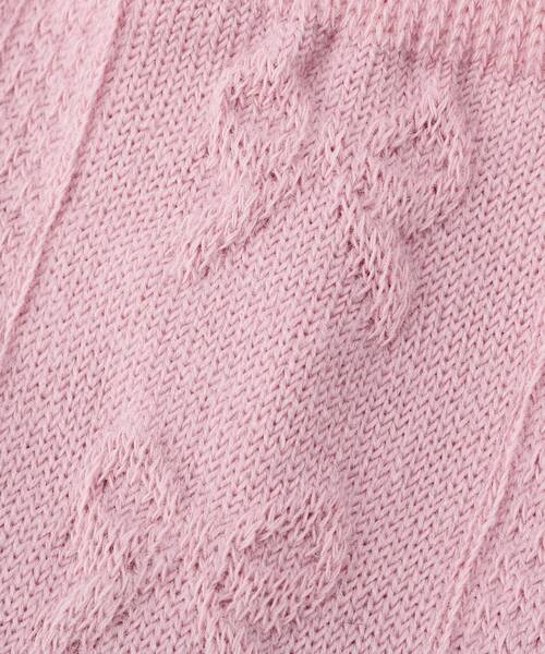 SHOO・LA・RUE（シューラルー）の「フロートリボン柄クルー丈ソックス（ソックス/靴下・キッズ・アイボリー/ピンク系/ブラック・79/75）」の6枚目の写真