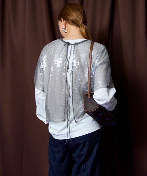 MAISON SPECIAL(メゾンスペシャル)の「GRACE Print Long Tee/GRACEプリントロンTEE(Tシャツ/カットソー・レディース・ホワイト/イエロー/チャコールグレー・FREE)」の13枚目の写真