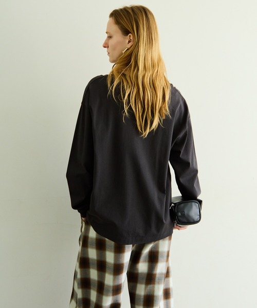 MAISON SPECIAL(メゾンスペシャル)の「GRACE Print Long Tee/GRACEプリントロンTEE(Tシャツ/カットソー・レディース・ホワイト/イエロー/チャコールグレー・FREE)」の9枚目の写真