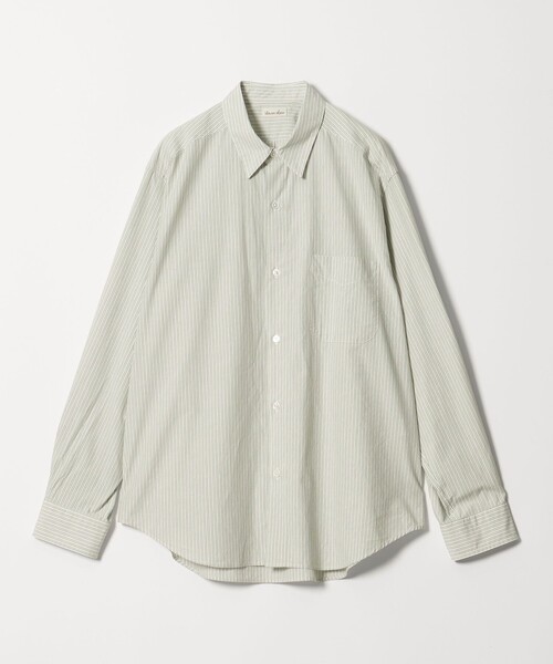 Steven Alan（スティーブンアラン）の「＜Steven Alan＞ ヘイズ ストライプ レギュラーカラー シャツ NARROW（シャツ/ブラウス・メンズ・ナチュラル/ケリーグリーン・S/M/L/XL）」の2枚目の写真
