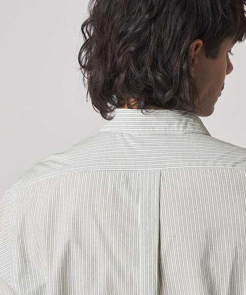 Steven Alan（スティーブンアラン）の「＜Steven Alan＞ ヘイズ ストライプ レギュラーカラー シャツ NARROW（シャツ/ブラウス・メンズ・ナチュラル/ケリーグリーン・S/M/L/XL）」の5枚目の写真