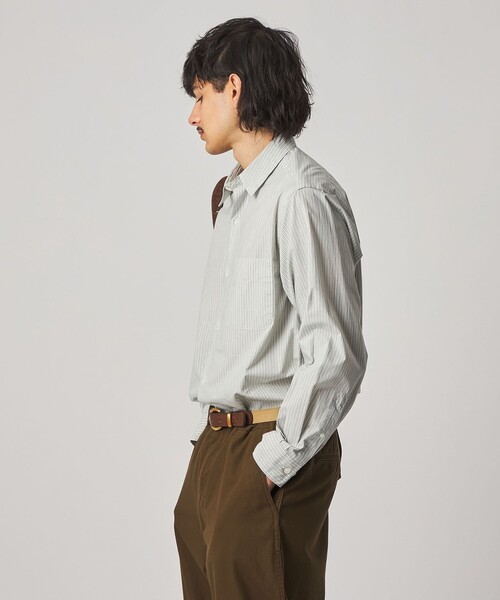 Steven Alan（スティーブンアラン）の「＜Steven Alan＞ ヘイズ ストライプ レギュラーカラー シャツ NARROW（シャツ/ブラウス・メンズ・ナチュラル/ケリーグリーン・S/M/L/XL）」の7枚目の写真