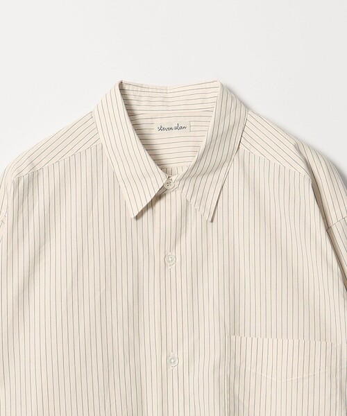 Steven Alan＞ ヘイズ ストライプ レギュラーカラー シャツ NARROW