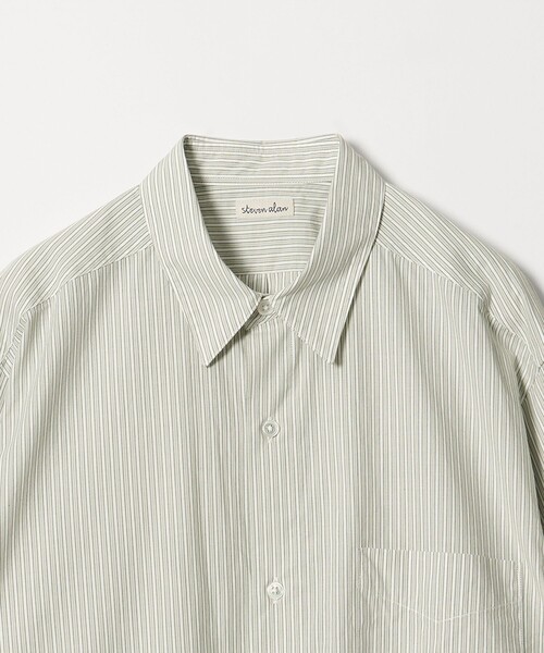 セール】<Steven Alan> ヘイズ ストライプ レギュラーカラー シャツ セール】<Steven Alan> ヘイズ ストライプ レギュラーカラー シャツ