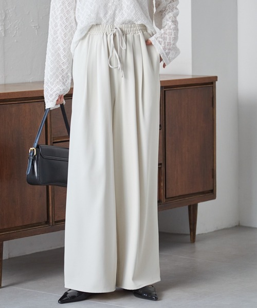 RANAN（ラナン）の「【全骨格◎/体型拾わず美脚見え】とろみ2タックイージーパンツ【4サイズ展開 S/M/L/LL】【イージーケア】（その他パンツ・レディース・アイボリー/ブラック/ブラウン/チャコール・L/LL/M/S）」の17枚目の写真