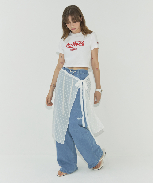 FEIHEI（フェイヘイ）の「(UX)STRING SLAP WIDE DENIM PANTS INDIGO（デニムパンツ・レディース・その他・SMALL/MEDIUM/LARGE）」の3枚目の写真