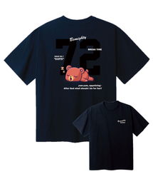 ネイピングベア オーバーサイズ 半袖Tシャツ [ネイビー]
