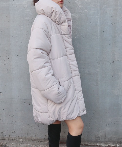 CECIL McBEE(セシルマクビー)の「中綿ラグランミドルコート(ダウンジャケット/コート・レディース・アイボリー/ブラック/ライトグレー・MEDIUM/LARGE)」の19枚目の写真