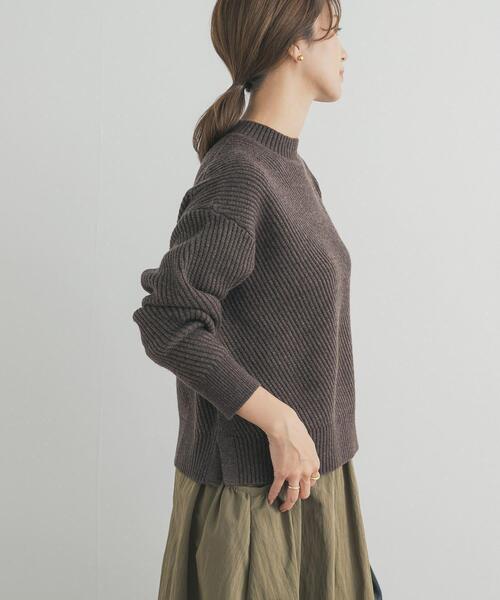 URBAN RESEARCH DOORS（アーバンリサーチドアーズ）の「ツイル編みKNIT（ニット/セーター・レディース・ライトベージュ/ブラウン/ミント・FREE）」の21枚目の写真