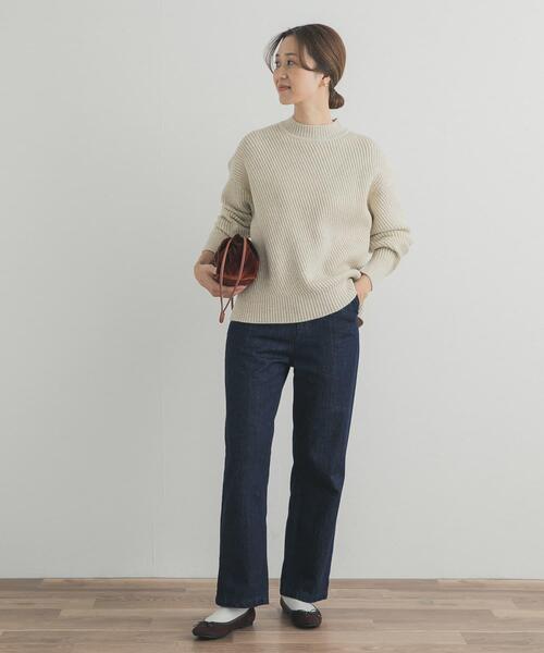 URBAN RESEARCH DOORS（アーバンリサーチドアーズ）の「ツイル編みKNIT（ニット/セーター・レディース・ライトベージュ/ブラウン/ミント・FREE）」の5枚目の写真