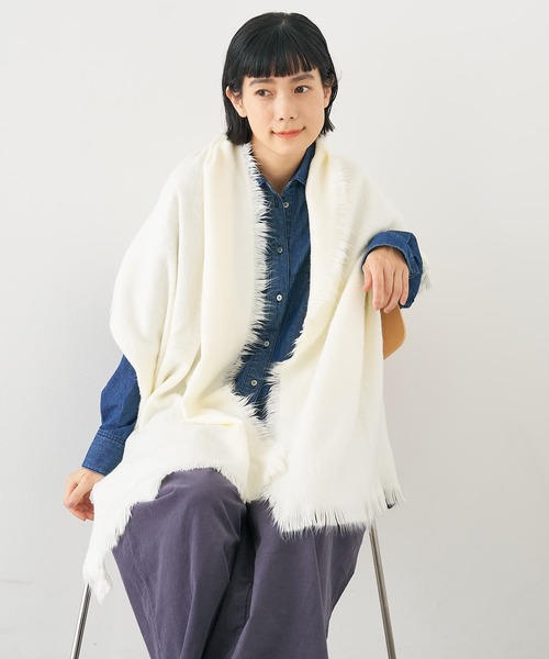 collex(コレックス)の「シャギーストール(ストール/ショール・レディース・アイボリー/ピンク/ネイビー・フリー)」の4枚目の写真