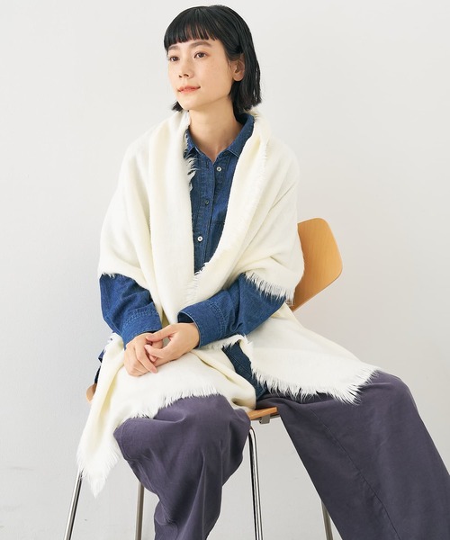 collex(コレックス)の「シャギーストール(ストール/ショール・レディース・アイボリー/ピンク/ネイビー・フリー)」の5枚目の写真