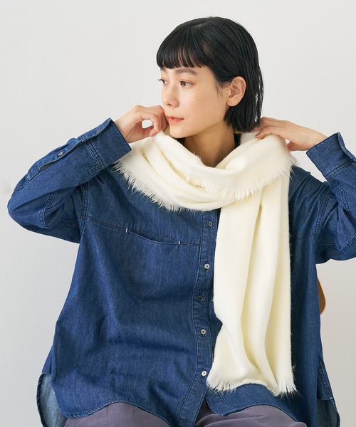 collex(コレックス)の「シャギーストール(ストール/ショール・レディース・アイボリー/ピンク/ネイビー・フリー)」の8枚目の写真