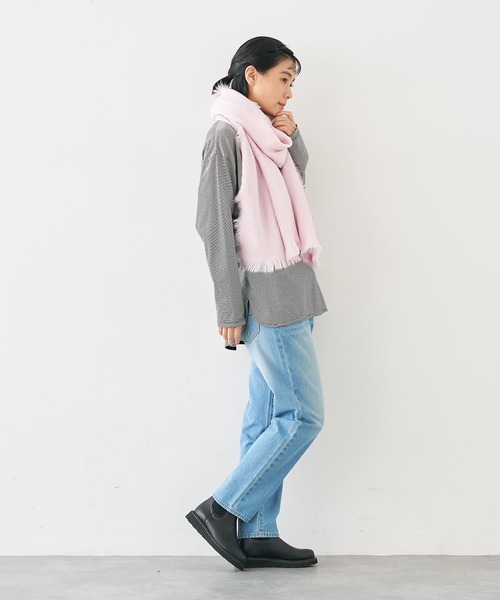 collex(コレックス)の「シャギーストール(ストール/ショール・レディース・アイボリー/ピンク/ネイビー・フリー)」の18枚目の写真