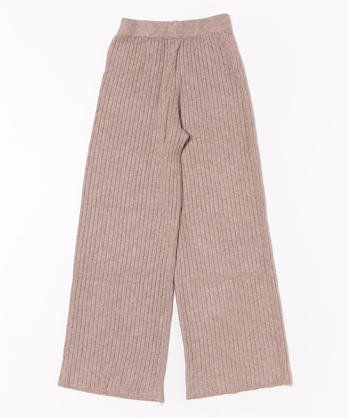 GORGE(ゴージ)の「《美脚×らくちん》レディース リブニット ワイドパンツ 体型カバー 秋冬(その他パンツ・レディース・モカ/ブラック・F)」の5枚目の写真
