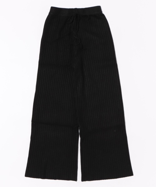 GORGE(ゴージ)の「《美脚×らくちん》レディース リブニット ワイドパンツ 体型カバー 秋冬(その他パンツ・レディース・モカ/ブラック・F)」の6枚目の写真