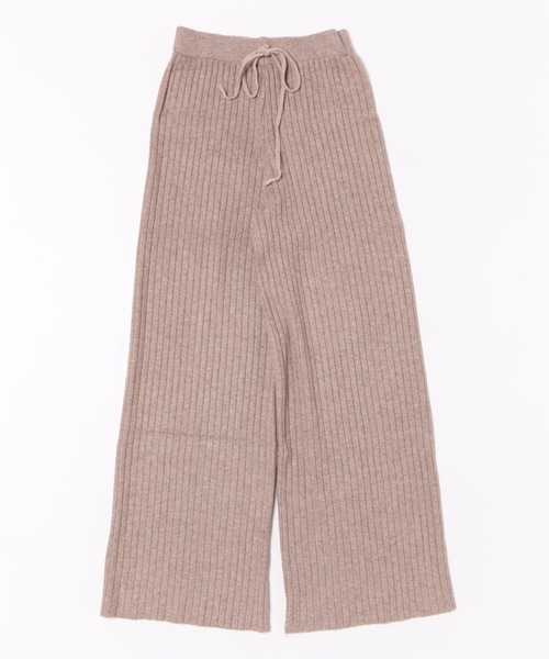 GORGE(ゴージ)の「《美脚×らくちん》レディース リブニット ワイドパンツ 体型カバー 秋冬(その他パンツ・レディース・モカ/ブラック・F)」の7枚目の写真
