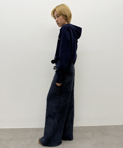 Oriens JOURNAL STANDARD(オリエンス ジャーナルスタンダード)の「レタリングニットフーディー(ニット/セーター・レディース・ネイビー/ホワイト・FREE)」の12枚目の写真