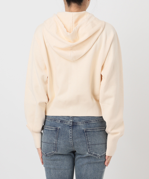 Oriens JOURNAL STANDARD(オリエンス ジャーナルスタンダード)の「レタリングニットフーディー(ニット/セーター・レディース・ネイビー/ホワイト・FREE)」の18枚目の写真