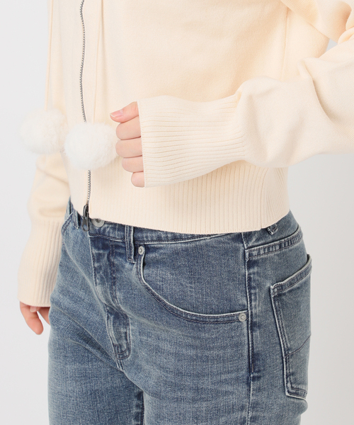 Oriens JOURNAL STANDARD(オリエンス ジャーナルスタンダード)の「レタリングニットフーディー(ニット/セーター・レディース・ネイビー/ホワイト・FREE)」の21枚目の写真