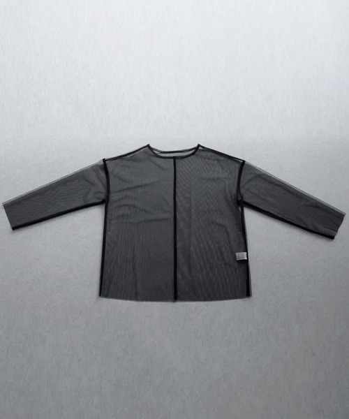 Bulue.(ブルー)の「【Bulue.】シアートップス(Tシャツ/カットソー・レディース・グレイッシュベージュ/オフホワイト/ブラック・FREE)」の7枚目の写真