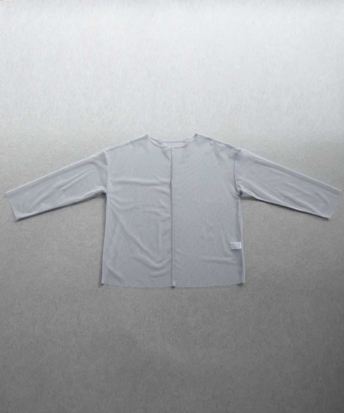 Bulue.(ブルー)の「【Bulue.】シアートップス(Tシャツ/カットソー・レディース・グレイッシュベージュ/オフホワイト/ブラック・FREE)」の8枚目の写真