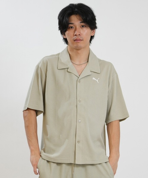 PUMA(プーマ)の「PUMA/プーマ メンズ 半袖 Tシャツ 襟付き ワッフル生地 ワンポイント ロゴ 636809(Tシャツ/カットソー・メンズ・ブラック/グレイッシュベージュ・XL/M/L)」の10枚目の写真