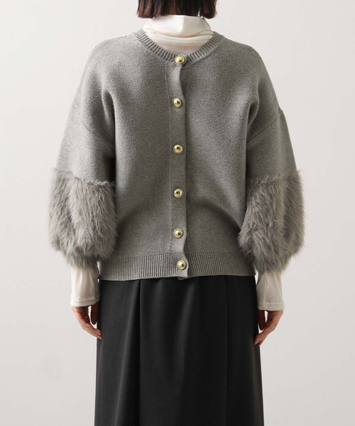 Torrazzo Donna（トラッゾドンナ）の「前後２ｗａｙ袖シャギーニット（ニット/セーター・レディース・ブラック/グレー・FREE）」の20枚目の写真