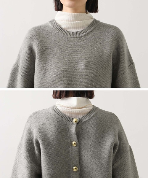 Torrazzo Donna（トラッゾドンナ）の「前後２ｗａｙ袖シャギーニット（ニット/セーター・レディース・ブラック/グレー・FREE）」の21枚目の写真