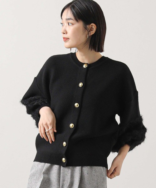 Torrazzo Donna（トラッゾドンナ）の「前後２ｗａｙ袖シャギーニット（ニット/セーター・レディース・ブラック/グレー・FREE）」の10枚目の写真