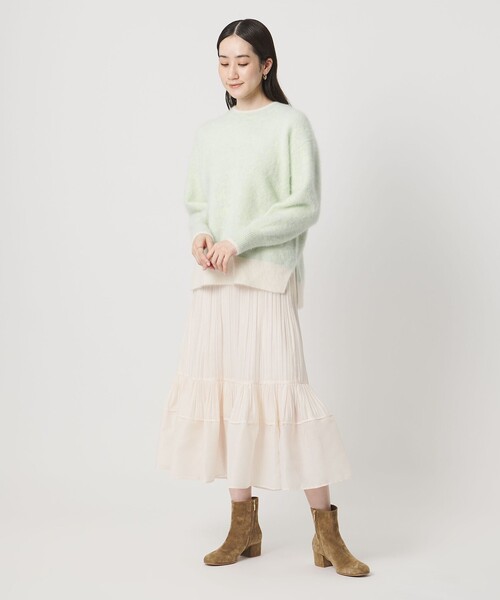 ユナイテッドアローズ フォックス混 カシミヤ モックネック ニット アイボリー 1100025Y0024_m1_a004.jpg