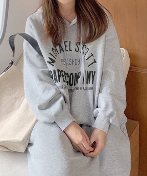 Miniministore(ミニミニストア)の「フーディスウェットワンピース裏起毛ワンピ(ワンピース・レディース・ダークグレー/ブラック/ライトグレー・FREE)」の20枚目の写真