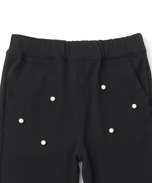 petit main（プティマイン）の「パールつきカットパンツ（デニムパンツ・キッズ・ブルー/ブラック・90cm/110cm/120cm/80ｃｍ/130cm/100cm）」の6枚目の写真