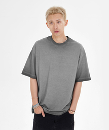 MAKEITTO（メイキット）の「ピグメントウォッシングオーバーサイズクルーネック半袖Tシャツ_グレー（Tシャツ/カットソー）」