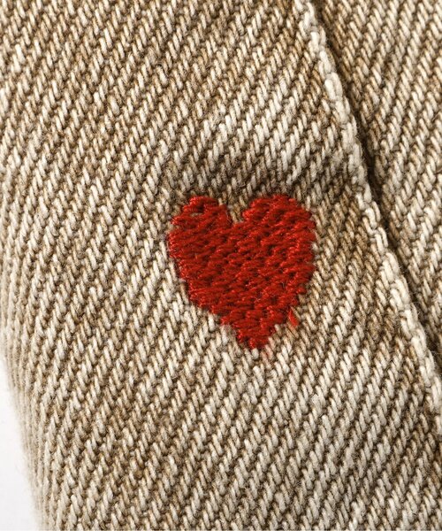 BREEZE(ブリーズ)の「ハート総柄 刺繍バレルパンツ_ジュニア対応(デニムパンツ・キッズ・ベージュ/ブラック・140/130/80/120/110/100/90)」の19枚目の写真