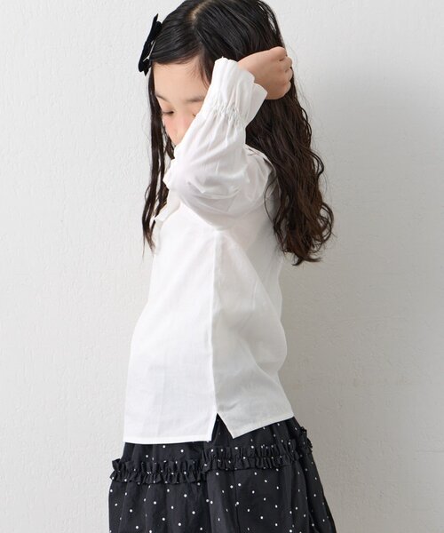 CIAOPANIC TYPY（チャオパニックティピー）の「【KIDS】【フォーマル・セレモニー】 洗えるフリル襟シャツブラウス（シャツ/ブラウス・キッズ・ホワイト・SMALL/MEDIUM）」の4枚目の写真