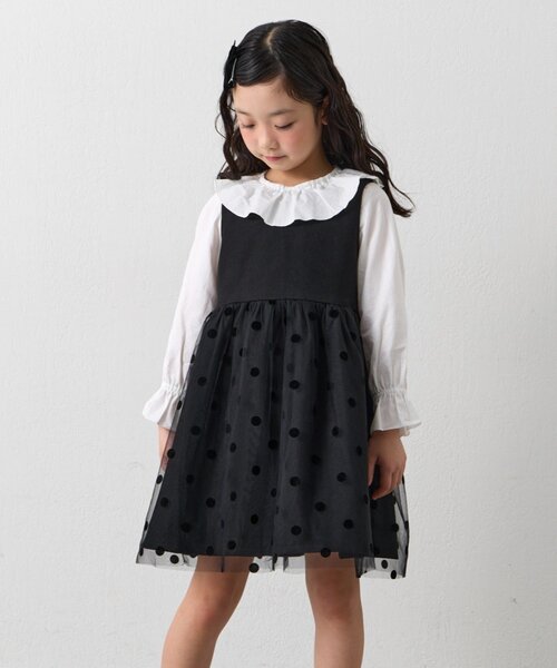 CIAOPANIC TYPY（チャオパニックティピー）の「【KIDS】【フォーマル・セレモニー】 洗えるフリル襟シャツブラウス（シャツ/ブラウス・キッズ・ホワイト・SMALL/MEDIUM）」の3枚目の写真