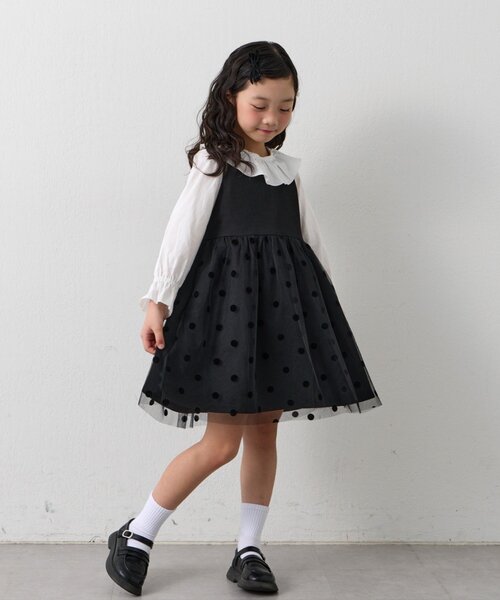 CIAOPANIC TYPY（チャオパニックティピー）の「【KIDS】【フォーマル・セレモニー】 洗えるフリル襟シャツブラウス（シャツ/ブラウス・キッズ・ホワイト・SMALL/MEDIUM）」の2枚目の写真