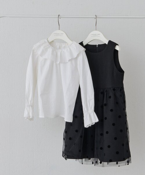 CIAOPANIC TYPY（チャオパニックティピー）の「【KIDS】【フォーマル・セレモニー】 洗えるフリル襟シャツブラウス（シャツ/ブラウス・キッズ・ホワイト・SMALL/MEDIUM）」の11枚目の写真