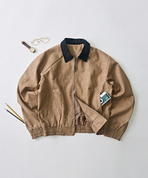 ANALOG MOOD（アナログムード）の「ヴィンテージリベットブルゾンワークジャケット (ブラウン)（MA-1）」