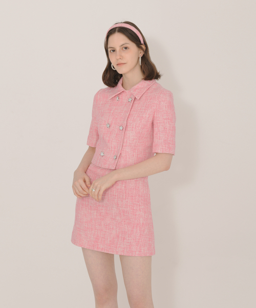 ICE GARDEN A.508(アイス ガーデン エイオーゴンパル)の「Crystal Buttons Detail Tweed Jacket(その他アウター・レディース・その他・S/M)」の3枚目の写真