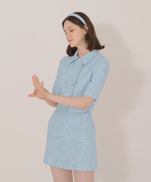 ICE GARDEN A.508(アイス ガーデン エイオーゴンパル)の「Crystal Buttons Detail Tweed Jacket(その他アウター・レディース・その他・S/M)」の8枚目の写真