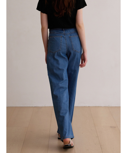 BEMUSE MANSION（ビミューズマンション）の「Blue washing summer denim - Blue（デニムパンツ・レディース・ブルー・FREE）」の3枚目の写真