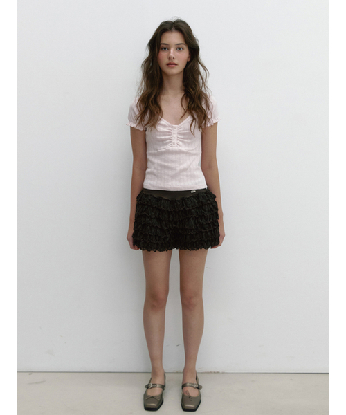 ASURA(アスラ)の「TIER CANCAN SHORTS (BROWN)(その他パンツ・レディース・その他・ONE SIZE)」の1枚目の写真