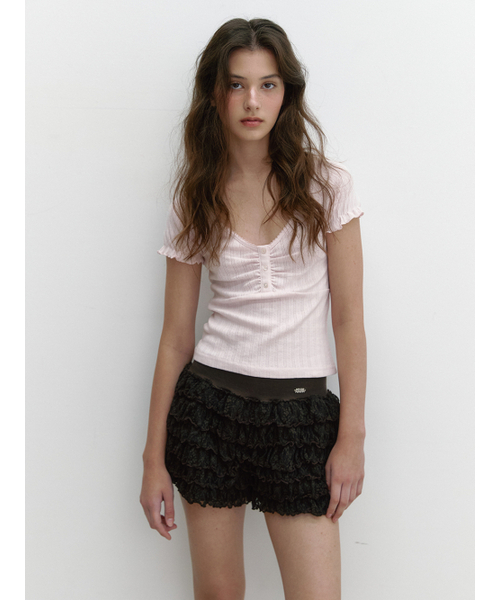 ASURA(アスラ)の「TIER CANCAN SHORTS (BROWN)(その他パンツ・レディース・その他・ONE SIZE)」の3枚目の写真