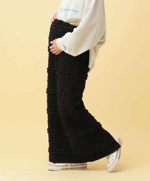 LEPSIM（レプシィム）の「【産前・産後対応】マタニティ／ジャガードナロースカート　634005（マタニティウェア/グッズ・レディース・ブラック/アイボリー・FREE）」の11枚目の写真